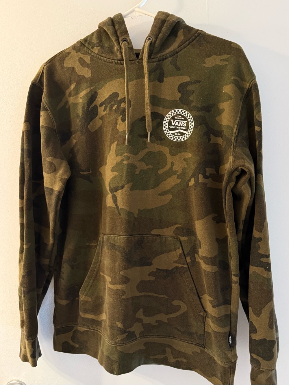 Vans Men's Camo Crewneck Hoodie - Olive Green - Picture 2 of 8